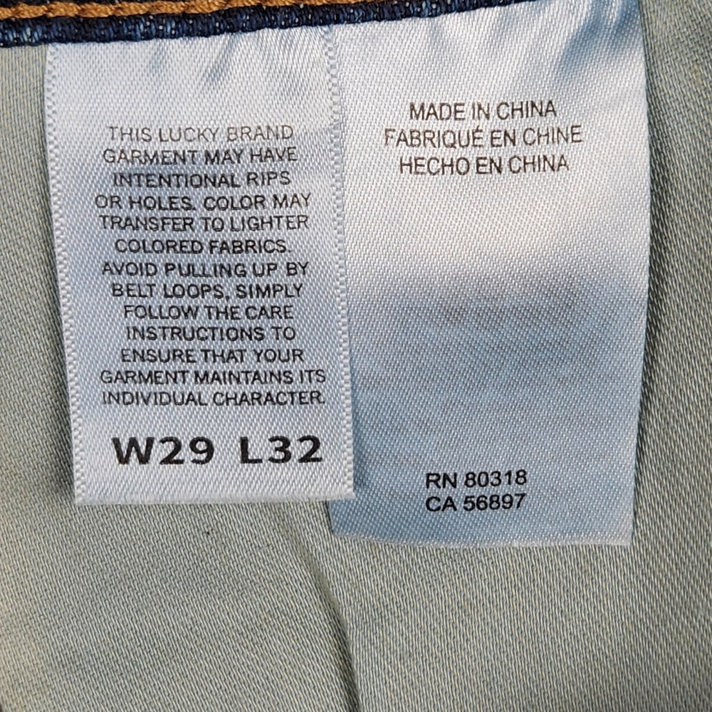 Lucky Brand 410 Athletic Slim Jeans Mens 29x32 Blue Medium Wash Denim 7M12409 - Picture 4 of 10